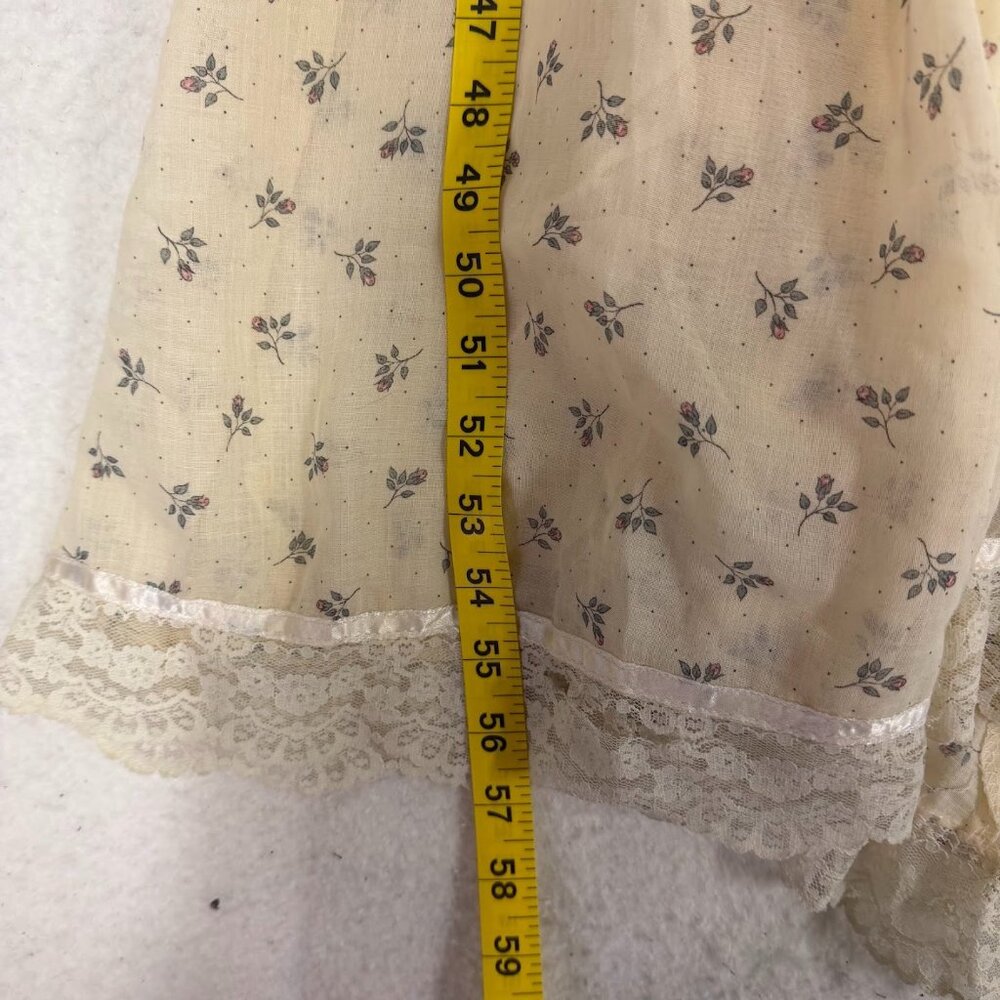 VTG 70's Gunne Sax Dress By Jessica Floral Lace Long Sleeve Maxi Prairie Boho - Picture 7 of 10